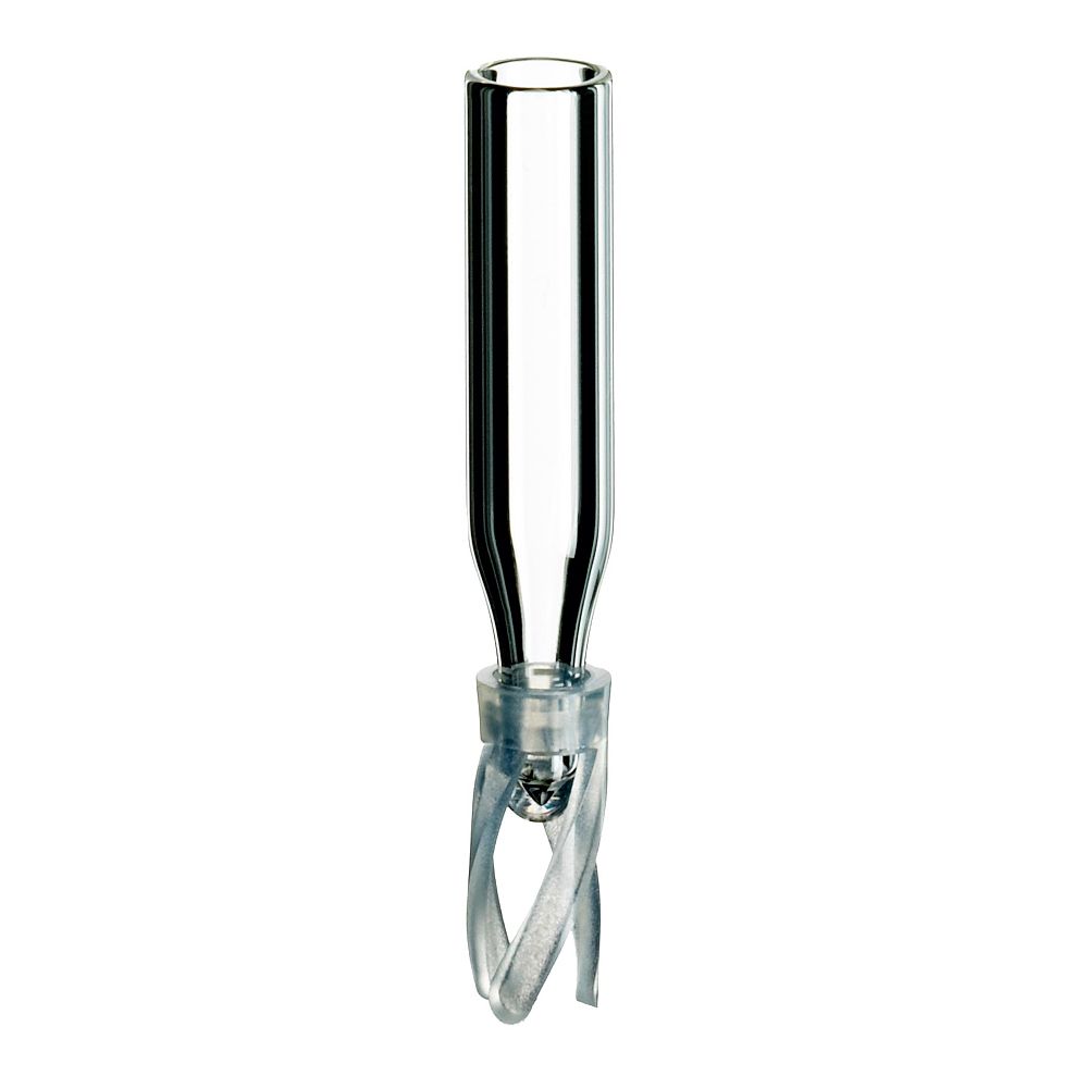 Polymer Spring Insert Genetec - 0.1 ml conical with polymer spring glass Micro Insert ...