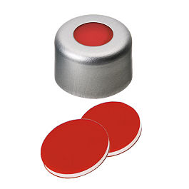 Crimp Cap (Clear lacquered) 8 mm, PTFE/Silicone/PTFE Septa