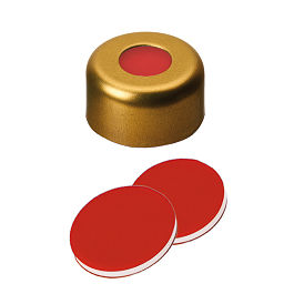 Crimp Cap (Gold lacquered) 11 mm, PTFE/Silicone/PTFE Septa