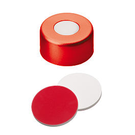 Crimp Cap (Red lacquered) 11 mm, Silicone/PTFE Septa