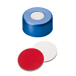 Crimp Cap (Blue lacquered) 11 mm, Silicone/PTFE Septa