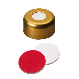 Crimp Cap (Gold lacquered) 11 mm, Silicone/PTFE Septa