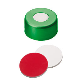 Crimp Cap (Green lacquered) 11 mm, Silicone/PTFE Septa