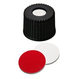 Screw Cap (Black) 8 mm, Silicone/PTFE Septa