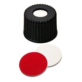 Screw Cap (Black) 8 mm, Silicone/PTFE Septa