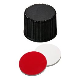 Screw Cap (Black) 8 mm, Silicone/PTFE Septa