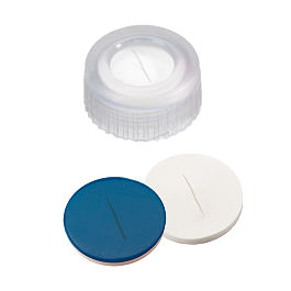 Screw Cap (Transparent) 9 mm, Silicone/PTFE Septa