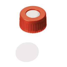 Screw Cap (Red) 9 mm, PTFE virginal Septa