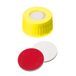 Screw Cap (Yellow) 9 mm, Silicone/PTFE Septa