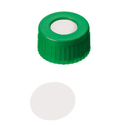 Screw Cap (Green) 9 mm, PTFE virginal Septa