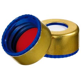 Screw Cap (Gold) 9 mm, Silicone/PTFE Septa