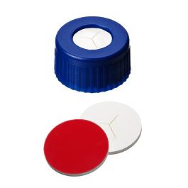 Screw Cap (Blue) 9 mm, Silicone/PTFE Septa