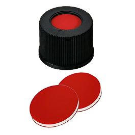 Screw Cap (Black) 13 mm, PTFE/Silicone/PTFE Septa