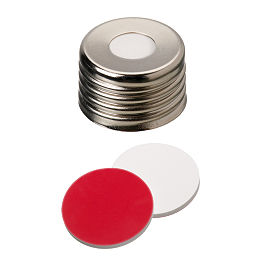 Screw Cap (Silver) 18 mm, Silicone/PTFE Septa