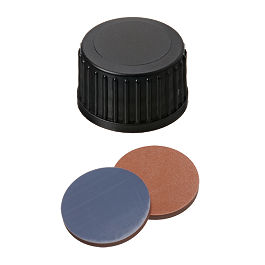 Screw Cap (Black) 18 mm, Butyl/PTFE Septa