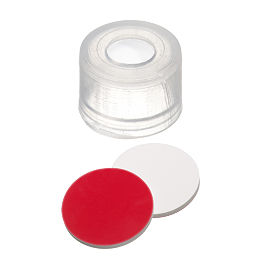 Snap Ring Cap (Transparent) 9 mm, Silicone/PTFE Septa
