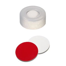Snap Ring Cap (Transparent) 11 mm, Silicone/PTFE Septa