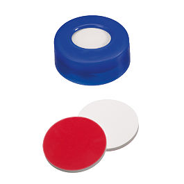 Snap Ring Cap (Blue) 11 mm, Silicone/PTFE Septa
