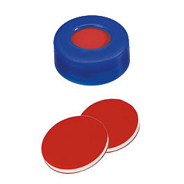 Snap Ring Cap (Blue) 11 mm, PTFE/Silicone/PTFE Septa