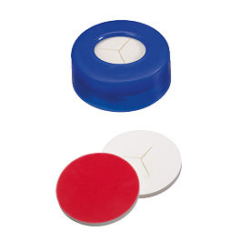 Snap Ring Cap (Blue) 11 mm, Silicone/PTFE Septa