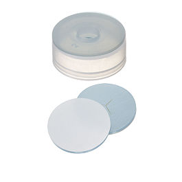 Snap Ring Cap (Transparent) 22 mm, Silicone/PTFE Septa