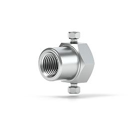 High Pressure - Tee, Stainless Steel, Coned - 10-32 to 1/4 NPT