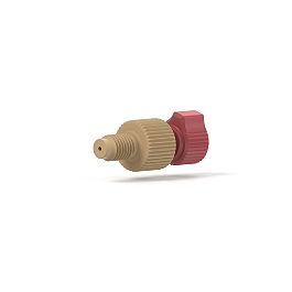 Low Pressure - Adapter (Threaded), PEEK, Flat-Bottom - 10-32 to 1/4-28 