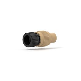 Low Pressure - Adapter (Threaded), PEEK, Flat-Bottom - 1/2-20 to 1/4-28