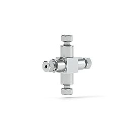 Ultra High Pressure - Cross, Stainless Steel, Coned - 10-32