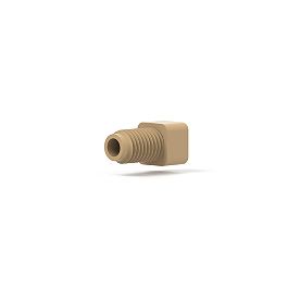 Delrin Fitting Flanged Flat-Bottom - 1/4-28 1/8 in 
