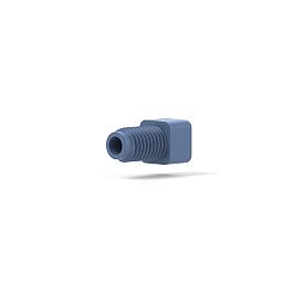 Delrin Fitting Flanged Flat-Bottom - 1/4-28 1/8 in 