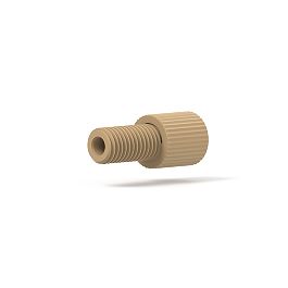 Tefzel Nut Flangeless Flat-Bottom - 1/4-28 1/16 in Natural