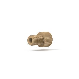 Tefzel Nut Flangeless Flat-Bottom - 1/4-28 1/16 in Natural