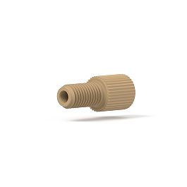 Polypropylene Nut Flangeless Flat-Bottom - 1/4-28 1/16 in Orange