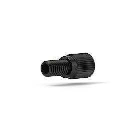 PFA Nut Flangeless Flat-Bottom - M6 1/16 in Black