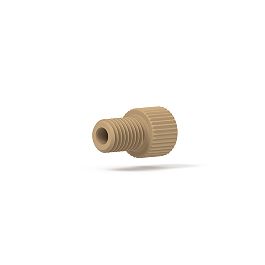 PEEK Nut Flangeless Flat-Bottom - 1/4-28 1/16 in Natural