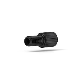 Delrin Nut Flangeless Flat-Bottom - 1/4-28 1/8 in Black