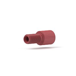 Delrin Nut Flangeless Flat-Bottom - 1/4-28 1/8 in Red