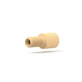 Delrin Nut Flangeless Flat-Bottom - 1/4-28 1/8 in Cream