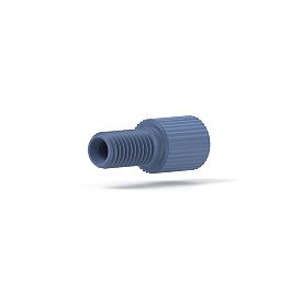 Delrin Nut Flangeless Flat-Bottom - 1/4-28 1/8 in Blue