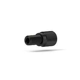 PFA Nut Flangeless Flat-Bottom - M6 1/8 in Black