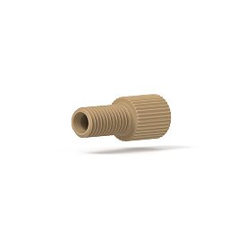 PEEK Nut Flangeless Flat-Bottom - 1/4-28 1/8 in Natural