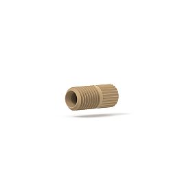 PEEK Nut Flangeless Flat-Bottom - 1/4-28 1/8 in Natural