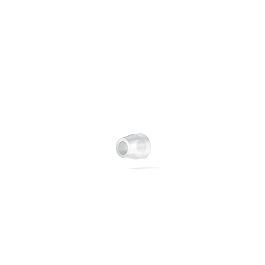 Tefzel Ferrule Flangeless Flat-Bottom - 1/4-28 or M6 2.5 mm White