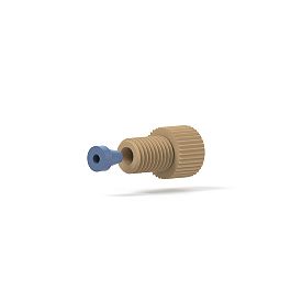 Tefzel Fitting Flangeless Flat-Bottom - 1/4-28 1/16 in Black