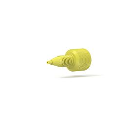 PCTFE Nut MiniTight Coned - 10-32 510 µm Yellow