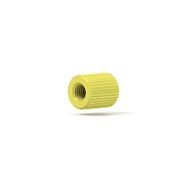 Tefzel Nut Coned - 10-32 1/16 in Yellow