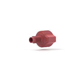 Delrin/PEEK Fitting Two-Piece Coned - 10-32 1/16 in Red