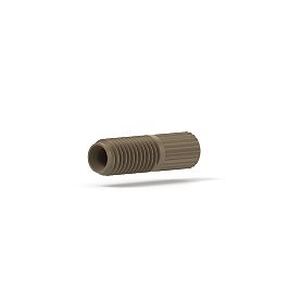 PPS Nut Flat-Bottom Flangeless Flat-Bottom - 1/4-28 1/8 in Natural