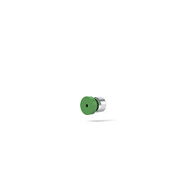Tefzel/Stainless Steel Ferrule Super Flangeless Flat-Bottom - 1/4-28 or M6 1/32 in Green